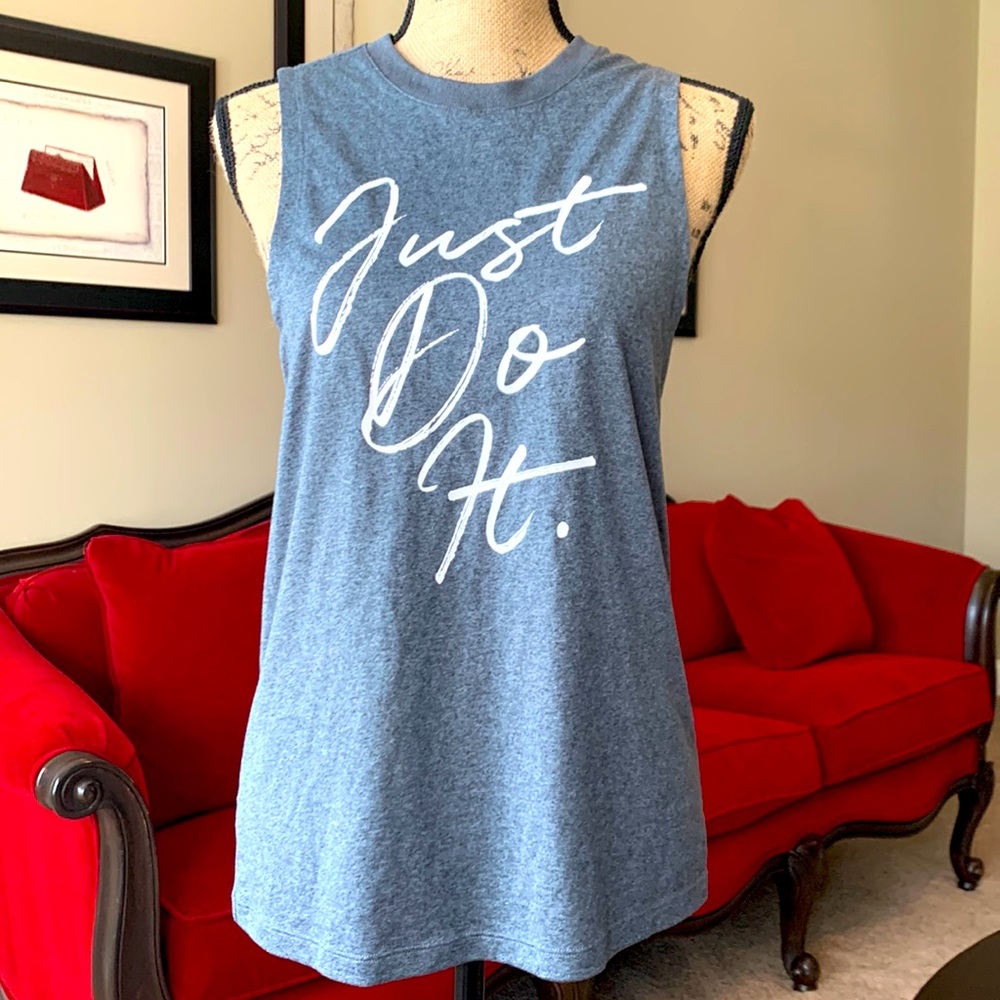 Super Cute Blue-ish Gray Nike “Just Do It” Tank Top!